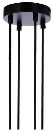 Lustră pe cablu RENO 4xE27/40W/230V neagră/maro