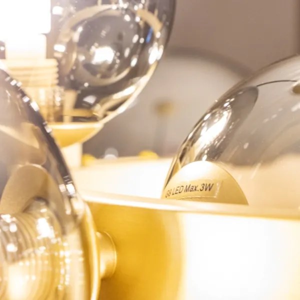 Lustră LED pe cablu Brilagi MILLA 15xG9/3W/230V auriu/fumuriu