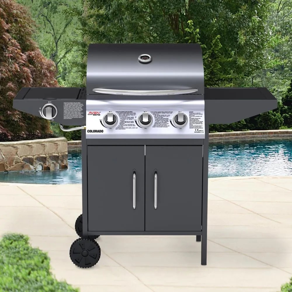 Grătar BBQ pe gaz cu arzător lateral Avenberg COLORADO