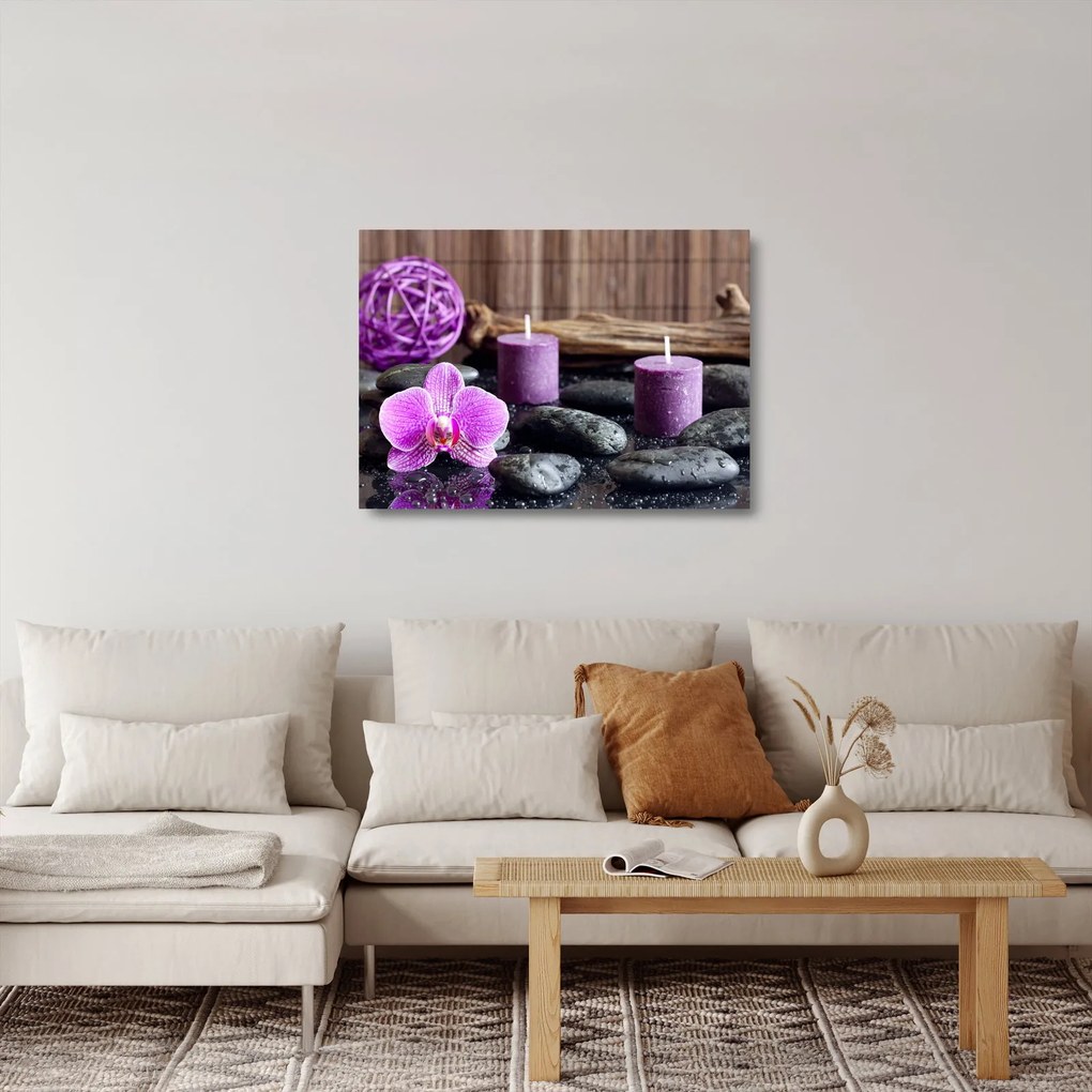 Tablou pe sticlă - Relaxare (70x50 cm)