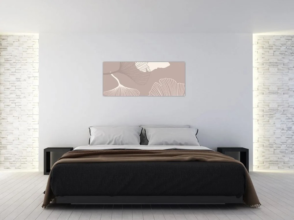 Tablou - Frunze bej N⁰1 (120x50 cm)