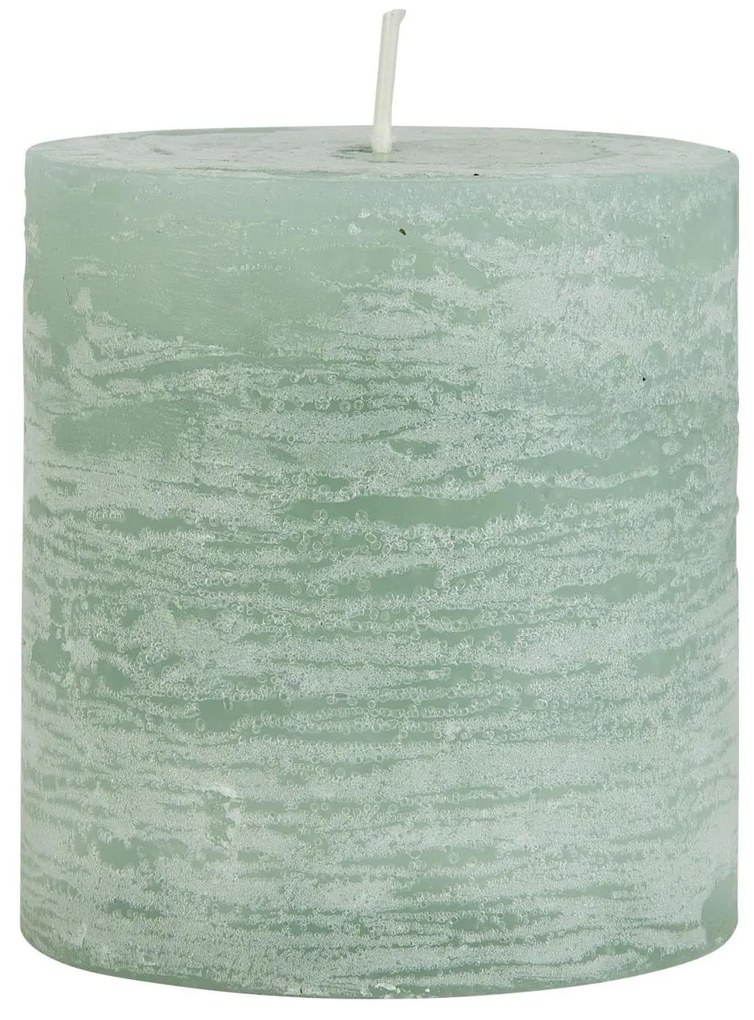 IB Laursen Lumanare Coloana Verde RUSTIC CANDLE GREEN 7,5 cm