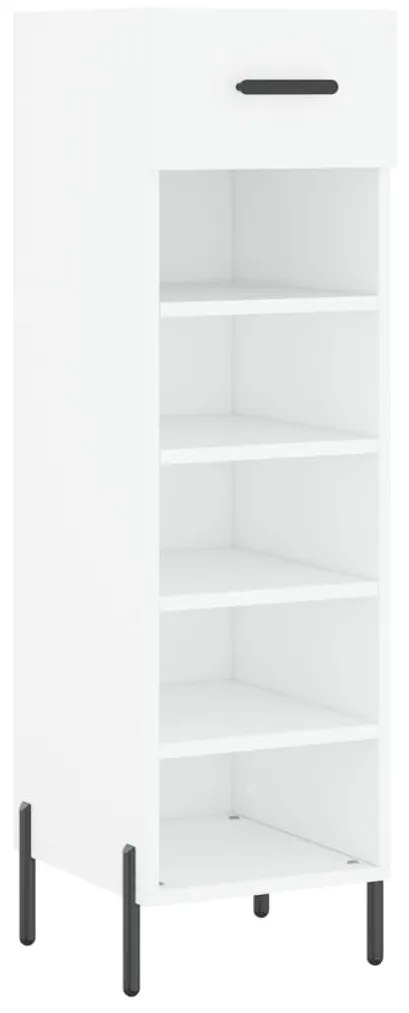 829684 vidaXL Pantofar, alb, 30x35x105 cm, lemn compozit