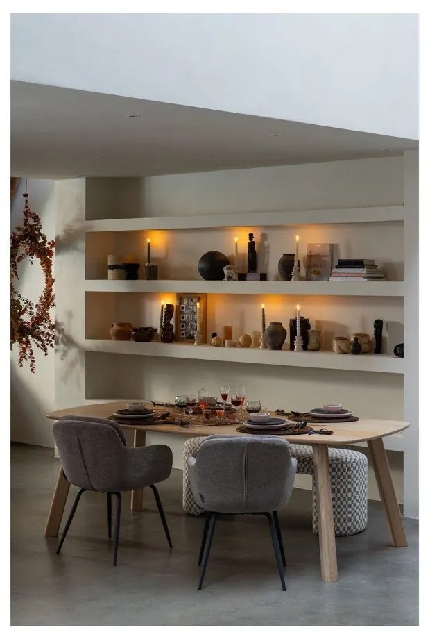 Masă de dining din lemn de stejar 100x220 cm Tablo – WOOOD