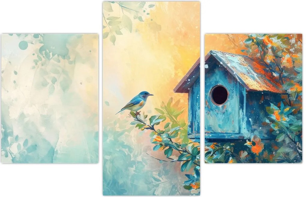 Tablou - Birdhouse, acuarelă, acuarelă (90x60 cm)