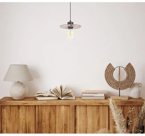 Lustră pe cablu FALCO 1xE27/60W/230V d. 20 cm bej