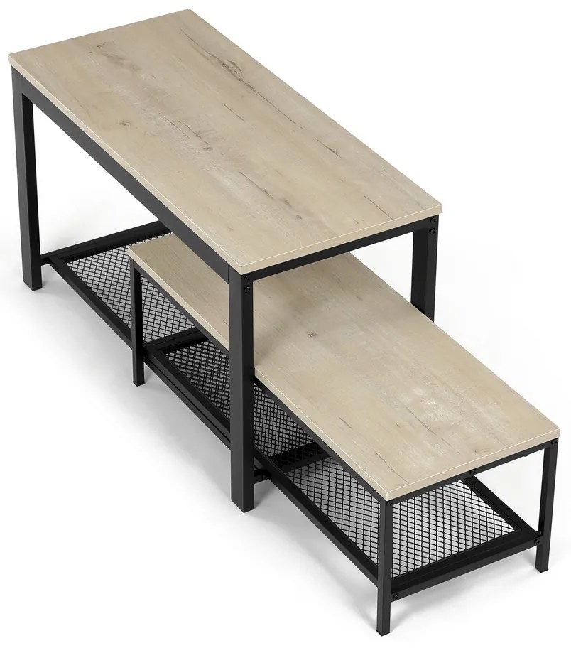 Set de 2 rafturi pentru pantofi, stejar Sonoma