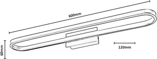 Rabalux 75115 - Lampă LED pentru oglindă de baie ODRAN LED/18W/230V IP44 60 cm