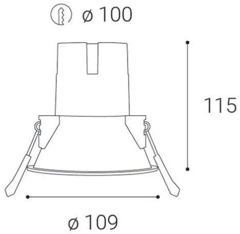 Corp de iluminat LED pentru baie LED2 ZERO LED/10W/230V 3000K CRI 95 IP43 negru d. 10,9 cm