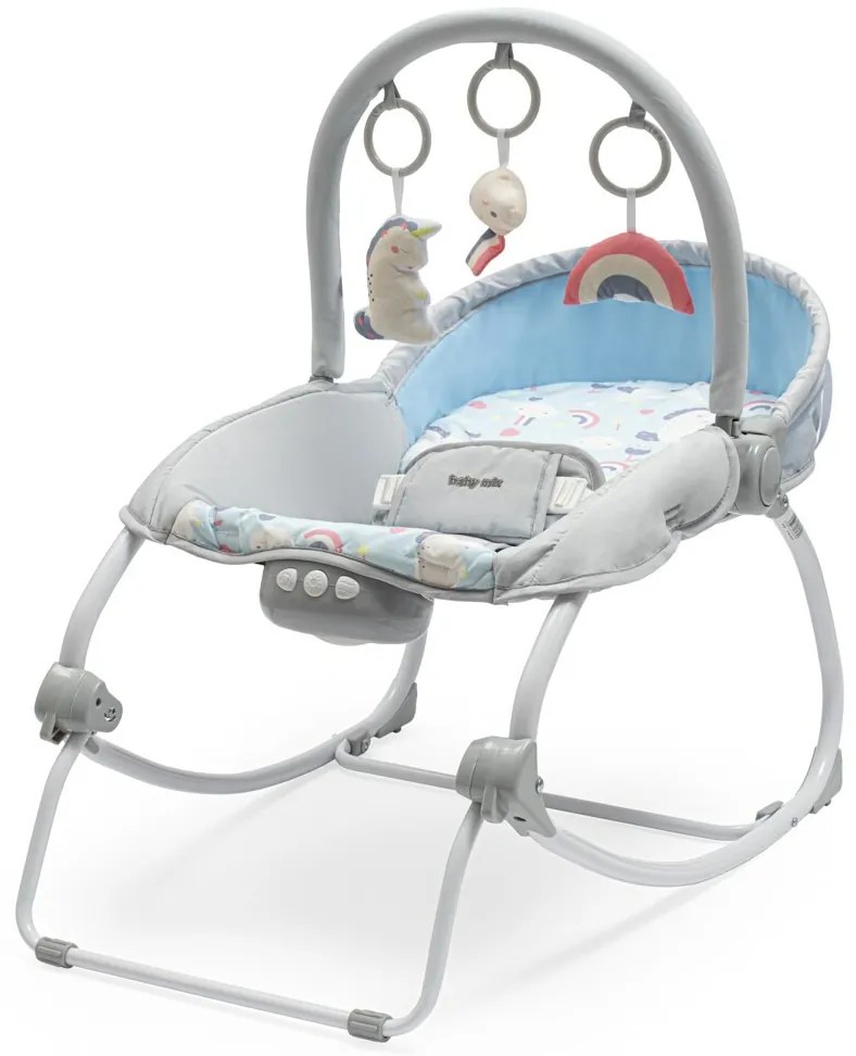 Baby Mix Scaun balansoar multifuncțional pentrucopil Unicorn, 80 x 40 x 70 cm