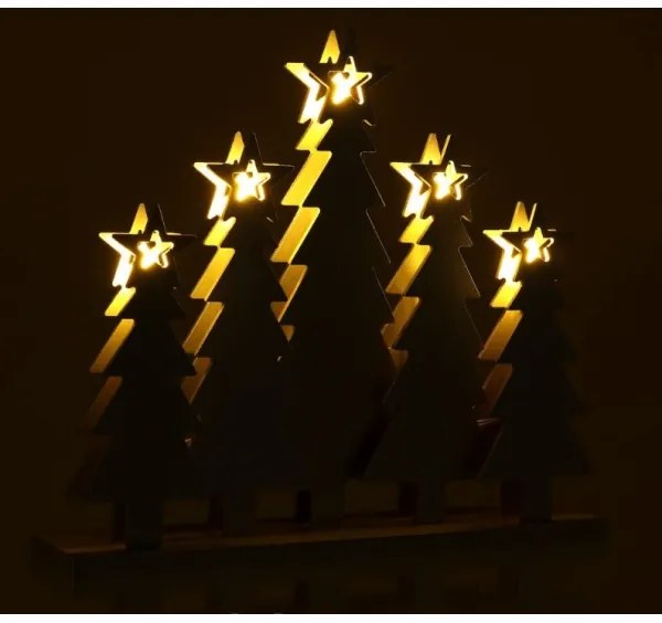 Decorațiune LED de Crăciun Retlux LED/2xAAA brazi