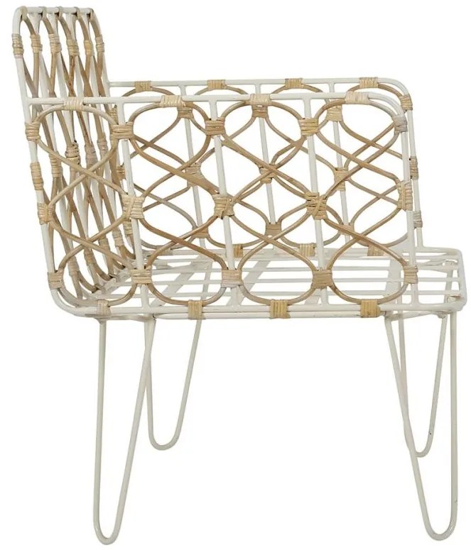 Scaun din metal si rattan, Roseraie