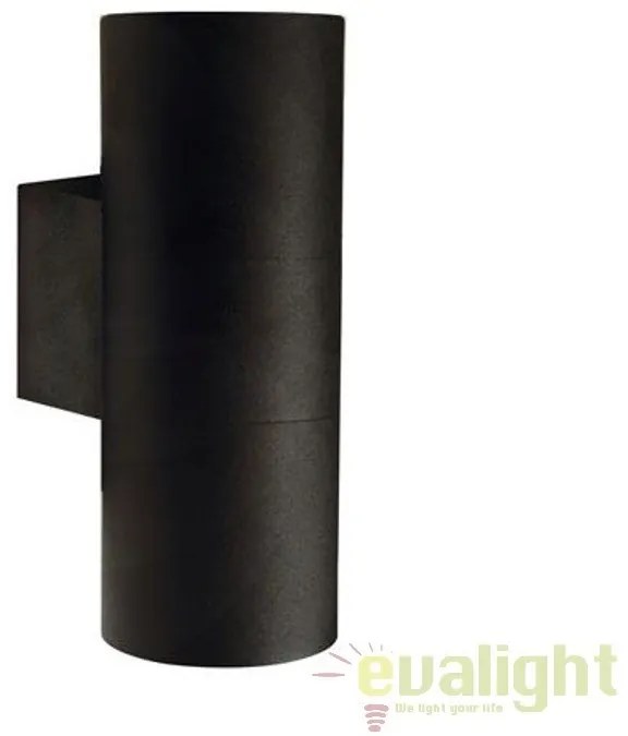Aplica de perete exterior dubla IP54 Tin Maxi negru 21519903 NL