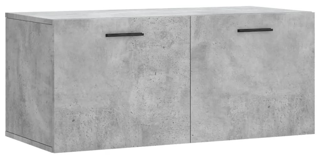 830096 vidaXL Dulap de perete, gri beton, 80x36,5x35 cm, lemn compozit