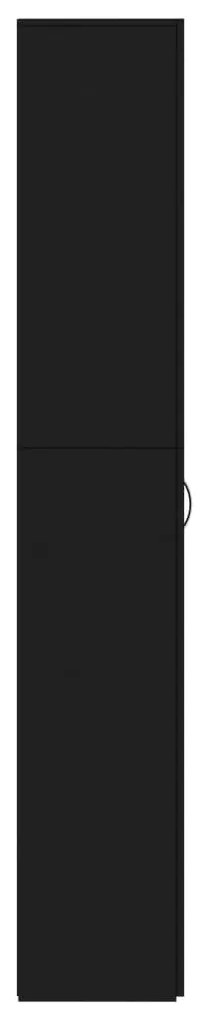 Dulap de birou, negru, 60x32x190 cm, PAL Negru