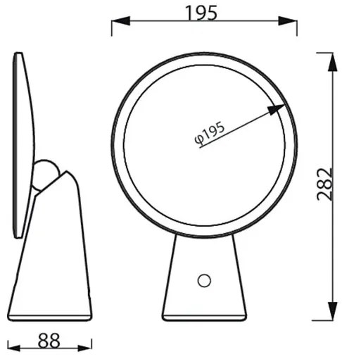 Philips Oglindă cosmetică reglabilă cu LED, 4,5W, 5V, seria MIRROR LED
