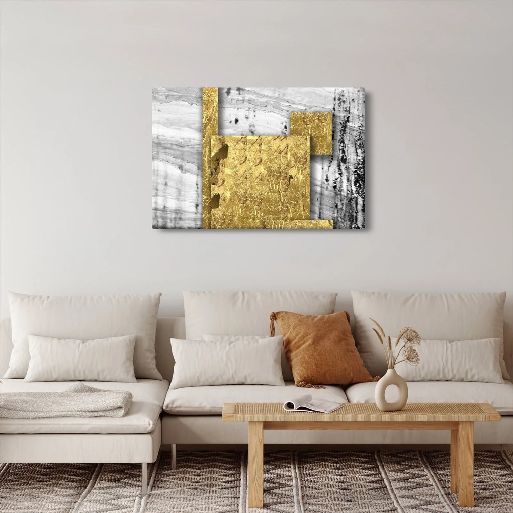 Tablou - Pătrate de aur N⁰1 (90x60 cm)