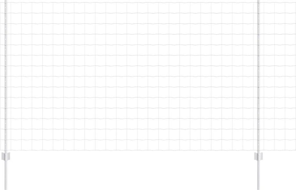 vidaXL Gard cu Stâlp Argintiu 1,4 x 10 m Oțel