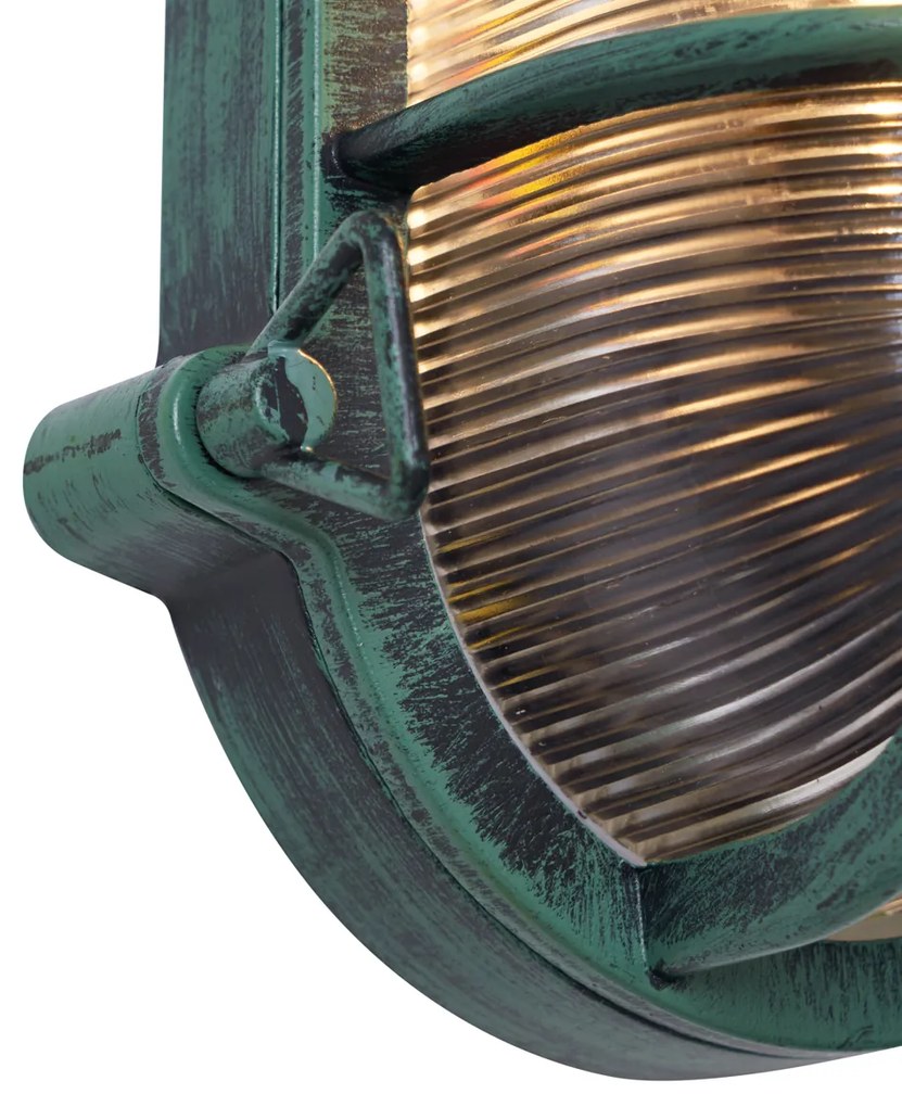 Lampă de perete de exterior verde ovală IP44 - Noutica