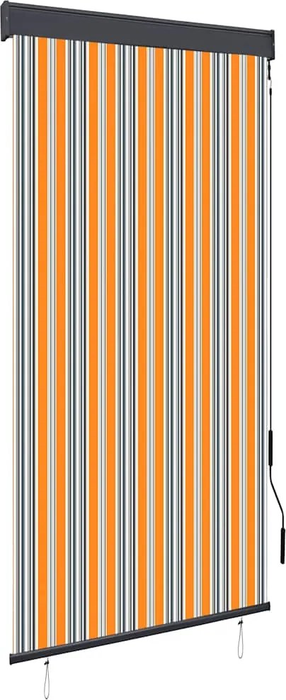 vidaXL Jaluzea tip rulou de exterior, galben și albastru, 100 x 250 cm