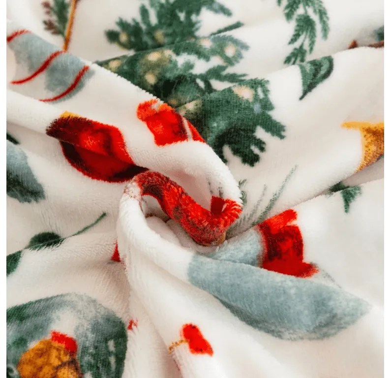 Set Lenjerie cocolino FESTIVE MAGIC alb + Cearsaf Cocolino microplus SOFT 180x200 cm alb, pat dublu