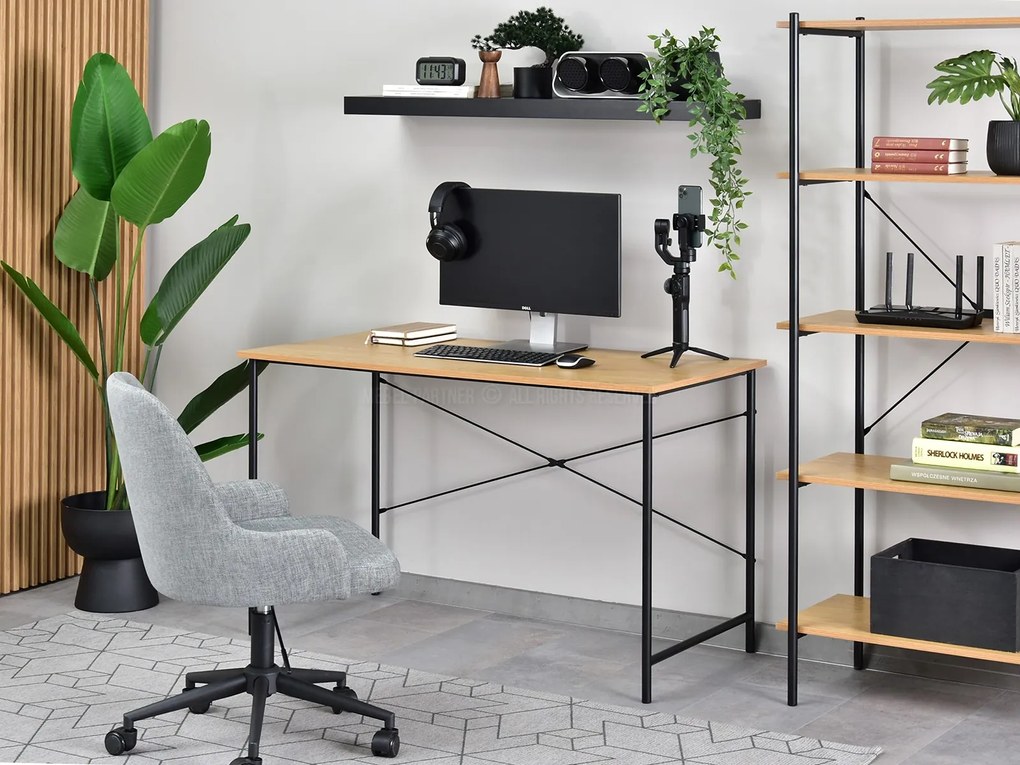 Masă PC Almasa A1 (stejar + negru). Promo -8%. 1109723