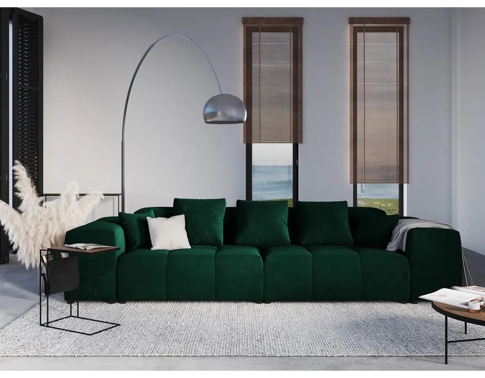 Pernă pentru canapea modulară verde cu tapițerie din catifea Rome Velvet - Cosmopolitan Design