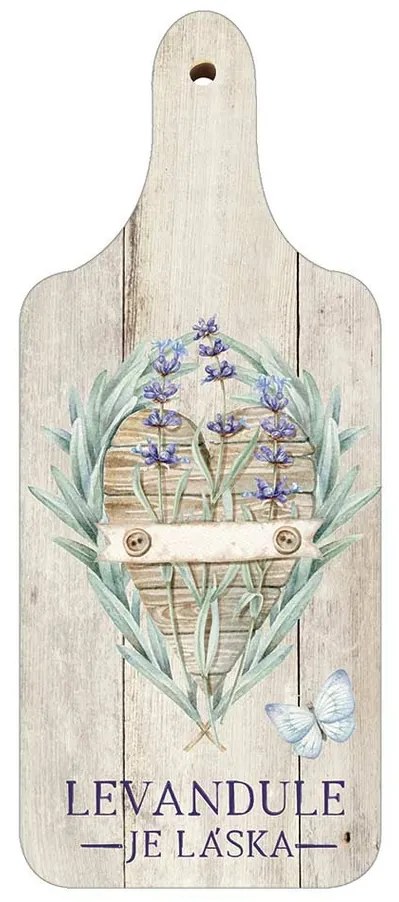 Bohemia Gifts Decorativă tăietură din lemn Lavandă