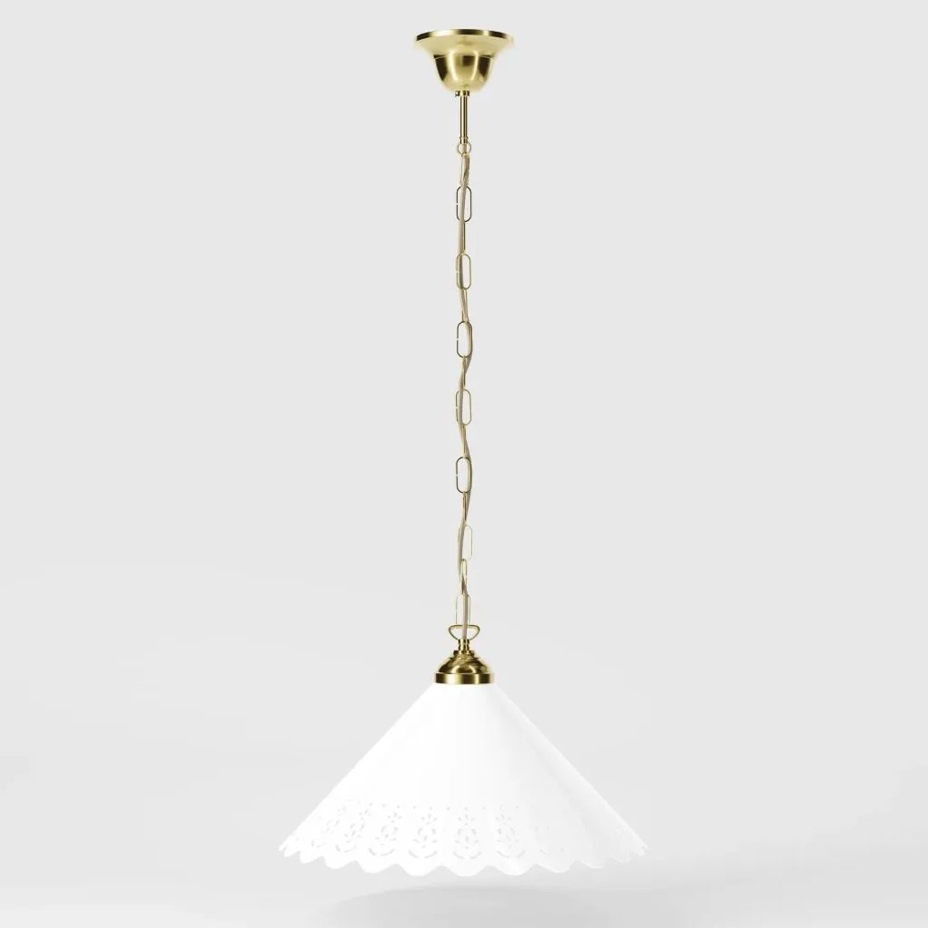 Pendul din alama si abajur ceramic Zefira