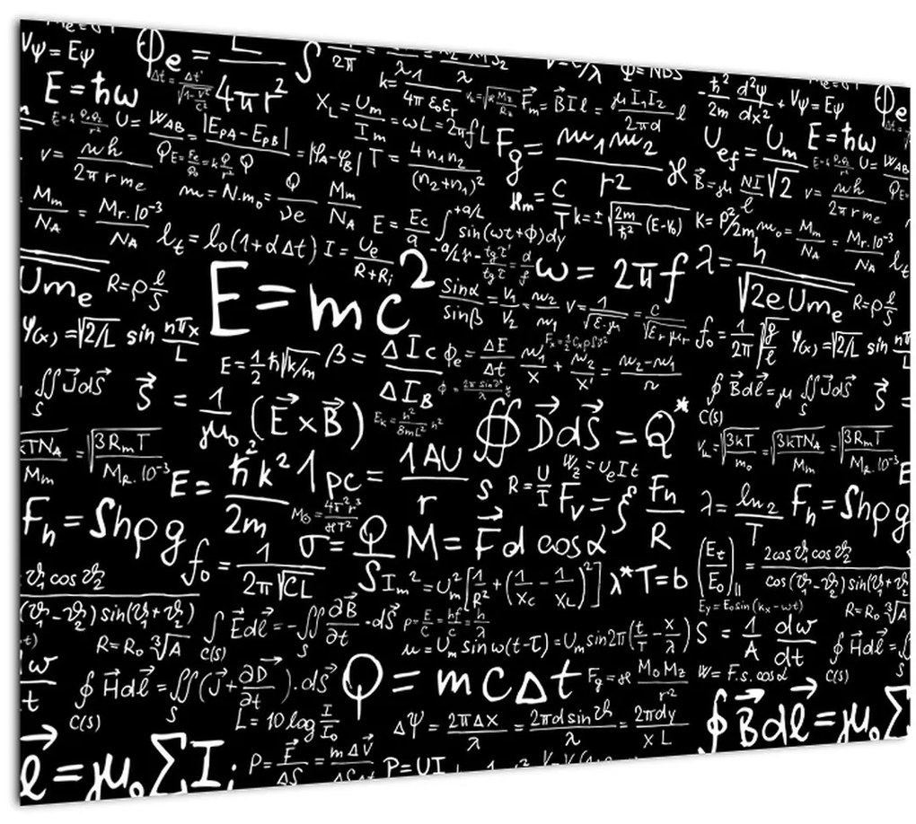 Tablou pe sticlă - Matematică (70x50 cm)