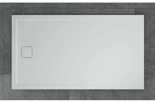 Cadita de dus dreptunghiulara alb SanSwiss Livada W20A 80x120 cm slim
