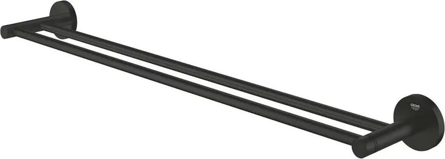 Suport prosop bara dubla negru mat Grohe Essentials 60 cm