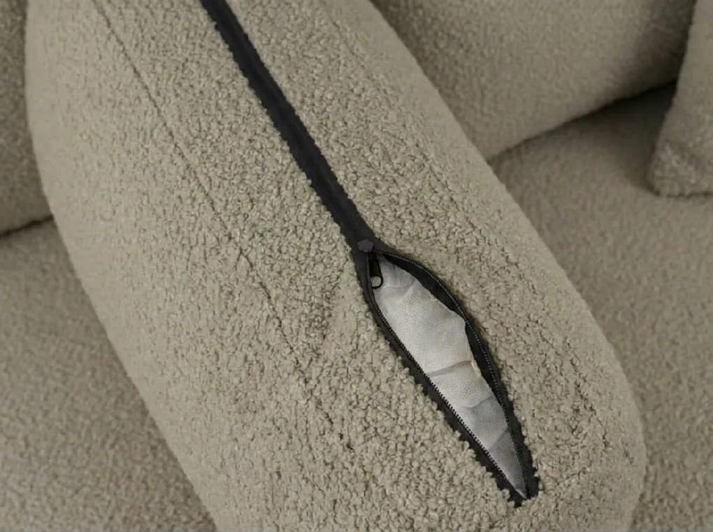 Canapea extensibila in forma de U SMART BOUCLE, gri-maro, 303x143 cm