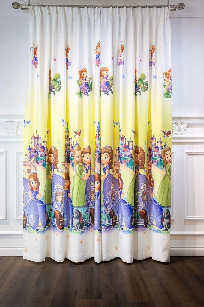 Set Complet Perdea + Draperie dormitor pentru copii Sofia - 180 cm