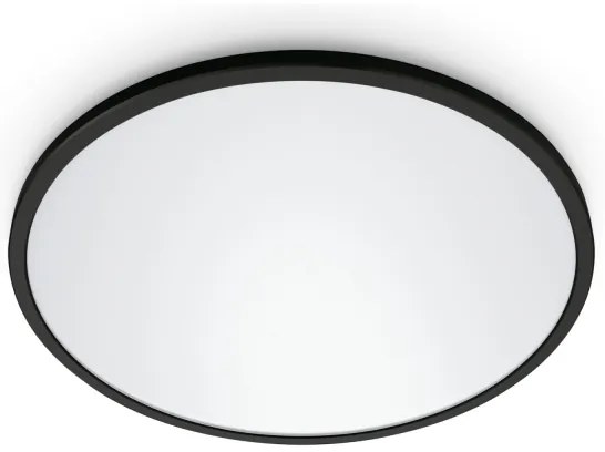 Plafonieră LED RGBW dimabilă SUPERSLIM LED/22W/230V Wi-Fi neagră WiZ