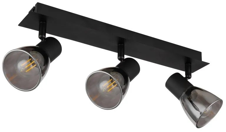 Plafoniera cu 3 spoturi directionabile design modern CLAUDE negru