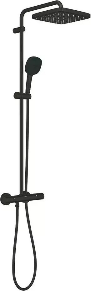 Coloana de dus cu baterie termostatata negru mat Grohe Tempesta Cosmopolitan 250 Cube