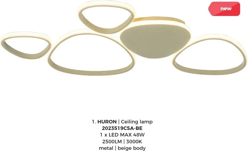 Lustra moderna aplicata tavan LED HURON