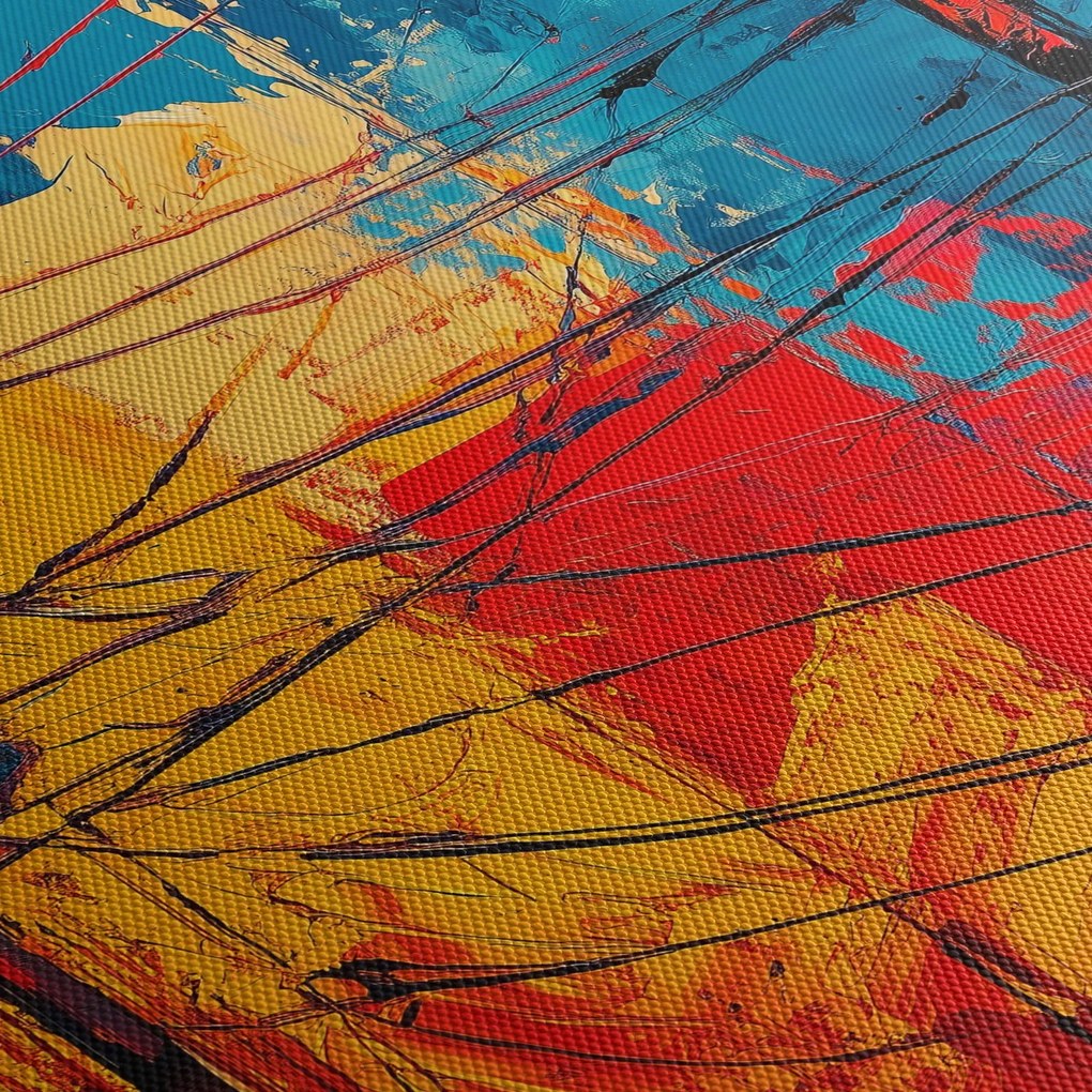 Tablou - Linii electrice abstracte (120x50 cm)