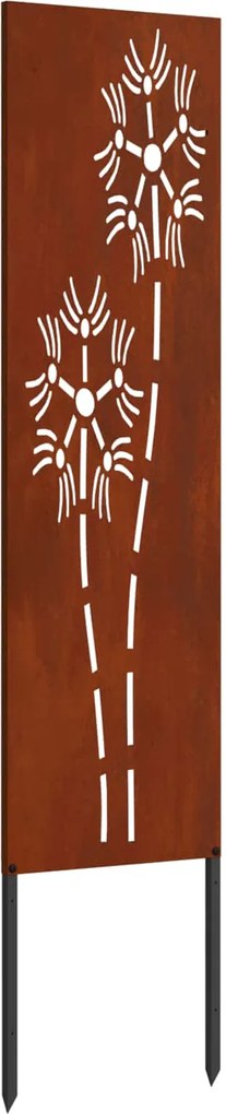 vidaXL Ecran de intimitate pentru grădină Traforaj Ruginit 32 x 140 cm