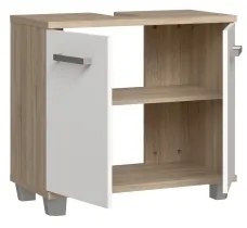 Dulap de baie VENOM, alb/stejar Sonoma