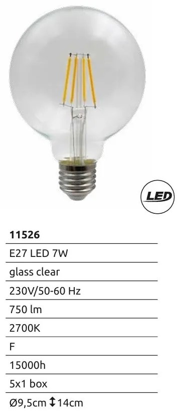 Bec LED E27 7W 750lm 2700K