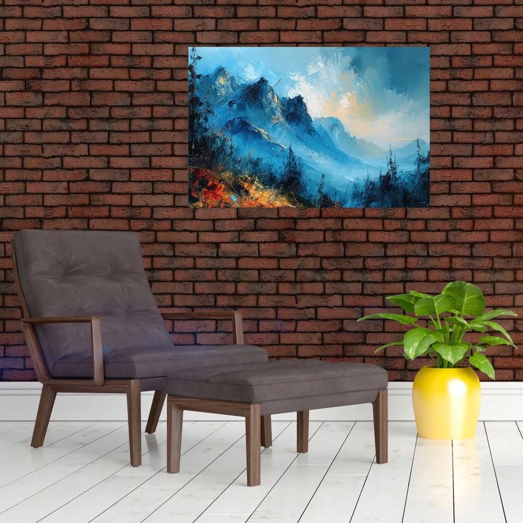 Tablou - Pictura munților (90x60 cm)