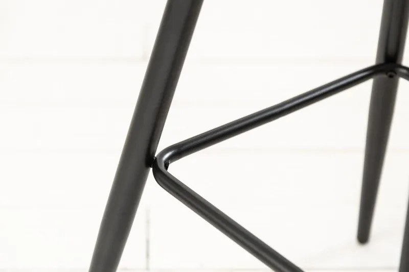 Set 2 scaune de bar Turin microfibra taupe vintage