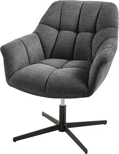 Fotoliu pivotant cu inaltime reglabila PAPILLON tesatura antracit