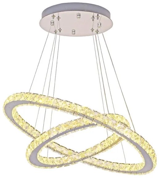 Lustră LED dimabilă pe cablu LED/115W/230V 3000-6500K argintiu + telecomandă