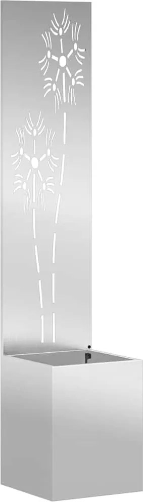 vidaXL Ecran de intimitate pentru grădină Floral Argintiu 32 x 140 cm