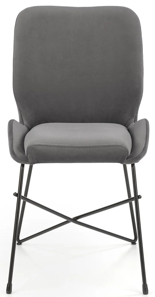 Scaun de masA catifea Culoare Gri, LASE 454
