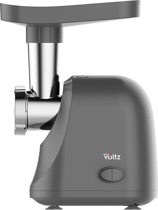 Masina de tocat carne Oliver Voltz OV51991G, 800 W, Marsarier, Accesoriu pentru rosii, accesorii de 5 si 7 mm, Otel inoxidabil, Gri inchis