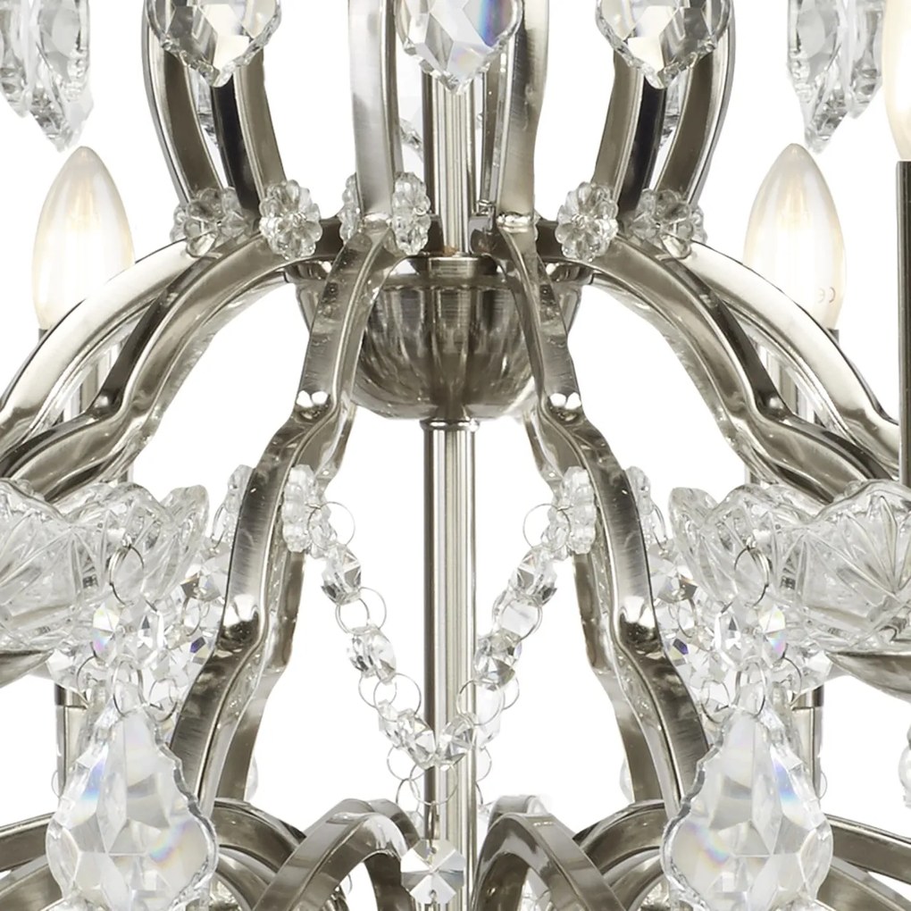 Candelabru stil clasic cu 12 brate Paris argintiu satin 87312-12SS SRT